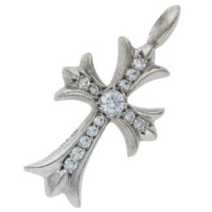 �N�����n�[�c   18KWG TNY CRSF P DMND �^�C�j�[�t�@�b�g�N���X PAVE�_�C�� �y���_���g �z���C�g�S�[���h�l�b�N���X�g�b�v ���� SS07