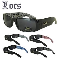�����Y �T���O���X�y��`�O�X�֑Ή��zLOCS ���[�N ���b�N�X8LOC9006 BANDANA SUNGLASSES �o���_�i�T���O���X�z���C�g �u���b�N ���b�h 