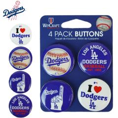 ���T���[���X �h�W���[�X �����O�b�Y��`�O�X�֑Ή���WINCRAFT ���T���[���X�E�h�W���[�X 4�p�b�N �{�^���o�b�WLOS ANGELES DODGERS 4 PA