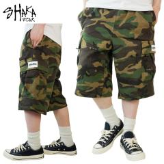 SHAKA WEAR �V���J�E�F�A�����Y �V���[�c �V���[�g�p���cFCS46 �t���[�X�J�[�S�V���[�c Fleece Cargo ShortsCAMOGREEN �O���[���J�� ����