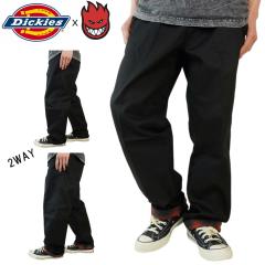 DICKIES x SPITFIRE �f�B�b�L�[�Y x �X�s�b�g�t�@�C�A�����Y �p���c �X�s�b�g�t�@�C���[PANT WITH FLANNEL CUFF �t�����l���J�t�p���cBLA