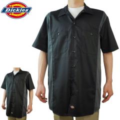 DICKIES �f�B�b�L�[�Y�����Y ���[�N�V���c �N���b�N�|�X�g�Ή���MENS S/S TWO-TONE WORK SHIRT WS5082�g�[�����[�N�V���c �����V���c�u��