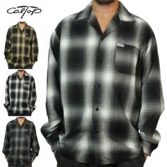 ���X�ʒ��I�L�����g�b�v �I���u���`�F�b�N �V���c �y���Ԍ��艿�i�zCALTOP �J���g�b�v�X�y�V�����I�[�_�[ 7007 OMBRE LONG SLEEVE SHIRTS