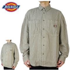 DICKIES �f�B�b�L�[�Y�����Y �V���c ���[�N�V���cMENS WOVEN YARN DYED TWILL SHIRT ���[���_�C�h �c�C�� �V���c�}�b�V�����[�� MUSHROOM