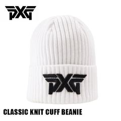 PXG �j�b�g �L���b�v CLASSIC KNIT CUFF BEANIE �z���C�g NEWERA �yPXG���K�i�z �S���t �l�R�|�X�Ή�