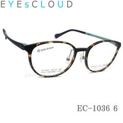 EYEs CLOUD �A�C�N���E�h ���K�l �t���[�� EC-1036 Col.6 �O�b�h�f�U�C���� �ዾ �y�� �ɒB���K�l �x�t�� �u���E���f�~ ���f�B�[�X