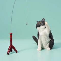 1/6�T�C�Y���̃l�R����炵�ƗV�ԍ����L�u���e�B�b�V�� �V���[�g�w�A�[���A���t�B�M���A�l�R���������u���L�D���A���iJXK-127C