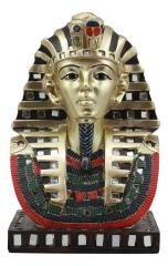 �Ñ�G�W�v�g�̃t�@���I �c�^���J�[������ �����̉��� ���� ���� ���� / Ancient Egyptian Pharaoh Mask Of King Tut Statue�i�A���i�j