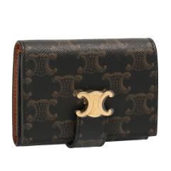 �y�|�C���g5�{�z�Z���[�k�^CELINE "FINE STRAP WALLET�E�t�@�C���X�g���b�v�E�H���b�g" �g���I���t�L�����o�X�E�O�܂���z�E�R���p�N�g