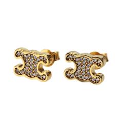 �y�|�C���g5�{�z�Z���[�k�^CELINE �hRHINESTONE STUDS�E�g���I���t���C���X�g�[�� �X�^�b�Y �h �����p�E�s�A�X�E�u���X�E�N���X�^���E�j