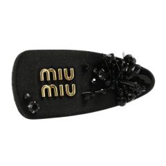 �yWINTER SALE���|�C���g5�{�z�~���E�~���E�^MIU MIU" �T�e���w�A�N���b�v�h ���S�~�h�J �|�C���g �w�A�A�N�Z�T���[�E������(�u���b�N) 5