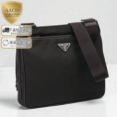 �v���_ PRADA Re-Nylon x �T�t�B�A�[�m���U�[ �g���C�A���O�����S �΂ߊ|�� �V�����_�[�o�b�O �u���b�N 2VH118 �y���s�A��/�C�O���K�i/��