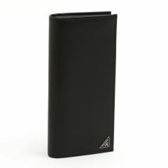 �v���_ PRADA SAFFIANO TRIANG(QHH)NERO �T�t�B�A�[�m���U�[ 2�܂蒷���z �g���C�A���O�����S �� 2MV836 �y���s�A��/�C�O���K�i/�ԕi��