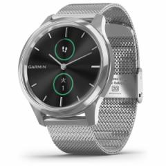 K[~ GARMIN vivomove Luxe BH[ NX X}[gEHb` EFAu[ rv Y fB[X Silver Milanese