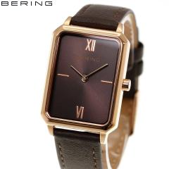 �x�[�����O BERING �r���v ���f�B�[�X �N���V�b�N ���N�^���O�� ���U�[ �u���E�� Ladies Unisex Classic Rectangle Leather 17423-565