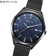 �x�[�����O BERING �r���v �����Y �E���g���X���� ���b�V���x���g �u���[�~�u���b�N Mens Unisex Ultra Slim 18738-227