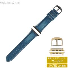 �}�l�b�^ �f�B ���[�� Manetta di mela �A�b�v���E�H�b�` Apple Watch �ւ��o���h �x���g �����Y ���f�B�[�X ���R�f�j�� 24mm �N���b�V��