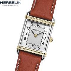 �G���u���� HERBELIN �A�[���f�R ARTDECO 20.3mm�~24.4mm �r���v ���f�B�[�X �N�I�[�c H17478T22GD �X�N�G�A �v�x���g �u���E�� �A���r�A