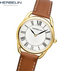 �G���u���� HERBELIN �G�L�m�N�X EQUINOX 28mm �r���v ���f�B�[�X �N�I�[�c H17497P08GD ���E���h �v�x���g �u���E�� ���[�}���� �S�[��