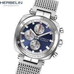 �G���u���� HERBELIN �j���[�|�[�g NEWPORT 42mm �r���v �����Y �N�I�[�c �N���m�O���t H35664AP25B �N�b�V���� �X�N�G�A HERITAGE ���b