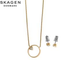 �X�J�[�Q�� SKAGEN Skagen X Bup �A�N�Z�T���[ �l�b�N���X���s�A�X �M�t�g�Z�b�g �S�[���h�g�[�� ���f�B�[�X SKJB1014SET