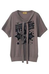 HYSTERIC GLAMOUR �q�X�e���b�N�O���}�[ 01261CT01 HG GOOD TIME COMIN T�V���c GRAY ���K�ʔ� ���f�B�[�X