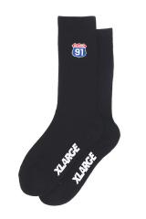XLARGE �G�N�X�g�����[�W 101234054003 XL 91 EMBROIDERED SOCKS XLARGE �\�b�N�X BLACK ���K�ʔ� �����Y ���f�B�[�X xlarge