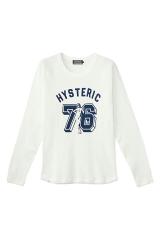 HYSTERIC GLAMOUR �q�X�e���b�N�O���}�[ 02253CL16 NUMBER 76 T�V���c WHITE ���K�ʔ� �����Y