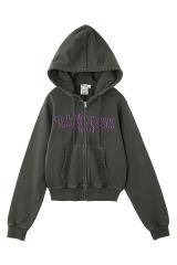 X-girl �G�b�N�X�K�[�� 105254012002 COLOR SCHEME COMPACT ZIP UP HOODIE �W�b�v�p�[�J�[ BLACK ���K�ʔ� ���f�B�[�X