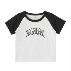 �Z�[��30%OFF X-girl �G�b�N�X�K�[�� 105252011004 GRADATION GLITTER LOGO S/S RAGLAN BABY TEE �x�r�[T�V���c WHITE ���K�ʔ� ���f�B�[