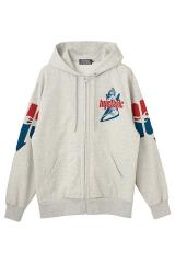 HYSTERIC GLAMOUR �q�X�e���b�N�O���}�[ 02261CF01 HYS FLARE LOGO �p�[�J�[ TOP GRAY ���K�ʔ� �����Y