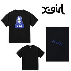 X-girl �G�b�N�X�K�[�� 105261011007 FACE S/S TEE T�V���c BLACK ���K�ʔ� ���f�B�[�X
