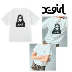 X-girl �G�b�N�X�K�[�� 105261011007 FACE S/S TEE T�V���c WHITE ���K�ʔ� ���f�B�[�X