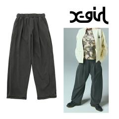 X-girl �G�b�N�X�K�[�� 105261031001 PIGMENT DYED SCRIPT LOGO SWEATPANTS �X�E�F�b�g�p���c BLACK ���K�ʔ� ���f�B�[�X