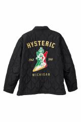 HYSTERIC GLAMOUR �q�X�e���b�N�O���}�[ 02253AB08 GUITAR GIRL MICHIGAN�h�J �L���e�B���O�W���P�b�g BLACK ���K�ʔ� �����Y
