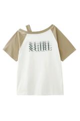 �Z�[��30%OFF X-girl �G�b�N�X�K�[�� 105252013019 BLURRED LOGO LAYERED SHOULDER TEE ���C���[�h�V�����_�[T�V���c WHITE ���K�ʔ� ��