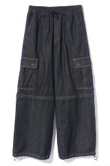 �Z�[��40%OFF XLARGE �G�N�X�g�����[�W 101252031004 DETACHABLE DENIM PANTS 2WAY�f�j���p���c BLACK ���K�ʔ� �����Y ���f�B�[�X
