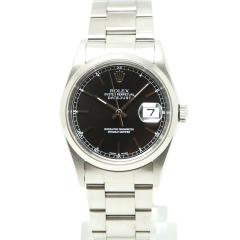 �y��{���X/���Z�g�z�����b�N�X�@ROLEX�@16200�@�f�C�g�W���X�g�@�u���b�N�@�I�C�X�^�[�u���X�@A�ԁ@SS/SS�@�������@�����Y�@�r���v�y��