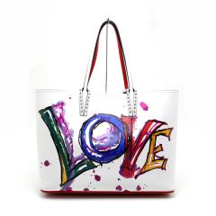 �y��{���X/���Z�g�zChristian Louboutin/�N���X�`���� ���u�^���@�J�o�^�@CABATA�@�g�[�g�o�b�O�@�z���C�g�@3185215�y���Áz