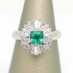 �y��{���X/���Z�g�zPt900�@�G�������h���_�C�� �����O�@�G�������h0.65ct/�_�C��0.79ct�@15.5���y���Áz