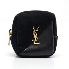�y��{���X/���Z�g�z�T�����[����/SAINT LAURENT�@�W�F�C�~�[ �L���[�u �`���[�� �|�[�`�@�X�G�[�h/���U�[�@�u���b�N/�S�[���h����y����
