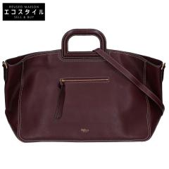 MULBERRY マルベリー トートバッグ バーガンディxゴールド金具