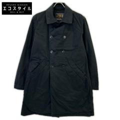BURBERRY バーバリー イタリア製 ステンカラーコート 50 ネイビー