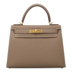 �G�����X �P���[ 28cm �O�D�� HERMES ���H�[�G�v�\�� �G�g�D�[�v �S�[���h���� 200128 W���� �n���h�o�b�O �V�i