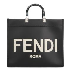 �t�F���f�B �o�b�O ���f�B�[�X FENDI �T���V���C�� �~�f�B�A�� 8BH386 ABVL F1DG7 �u���b�N �n���h�o�b�O �g�[�g�o�b�O
