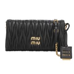 �~���E�~���E �o�b�O ���f�B�[�X MIUMIU �}�e���b�Z���U�[ 5BH080 N88 F0002 NERO �u���b�N �V�����_�[�o�b�O �N���b�`�o�b�O