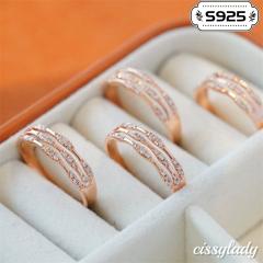 �y���������z �����O �w�� S925 ���f�B�[�X �s���N�S�[���h �����ςȂ�  �����A�����M�[�Ή� �j�b�P���t���[ 3�w �g �s���L�[�����O ri