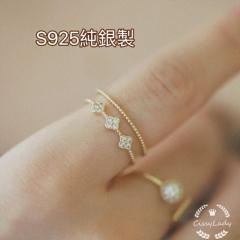 S925 ���f�B�[�X�l�C�w�� CZ�_�C�� 3�ւ̃t�����[ 2�w  �����O �w�� ��l���� ��l���q ���A���Ή� �d�˕t�� ring free size 