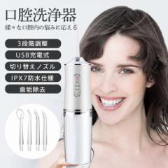 口腔洗浄器 口内洗浄機 ジェットウォッシャー ウォーターピック 歯垢除去 超音波 電動 ジェットフロス コンパクト usb充電式 歯磨き 歯周