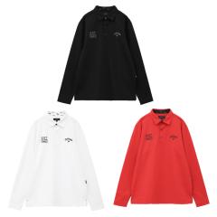 キャロウェイ ゴルフウェア ポロシャツ 長袖 メンズ カノコ長袖シャツ C24233100 Callaway